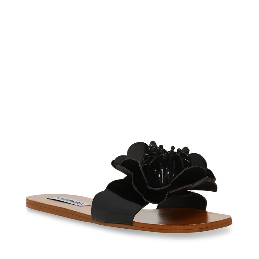 Black Steve Madden Chelsea Women\'s Flat Sandals | PH 1643QJH